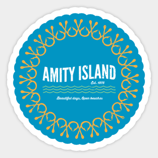 Amity Island Circle logo Vintage Sticker